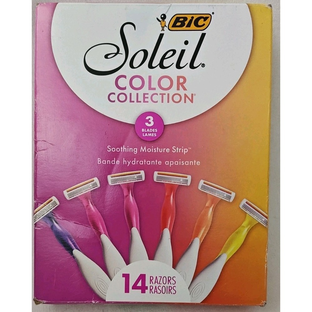 BIC Soleil Smooth Colors‎ Women's Disposable Razors 14 Count 3 Blade System NEW